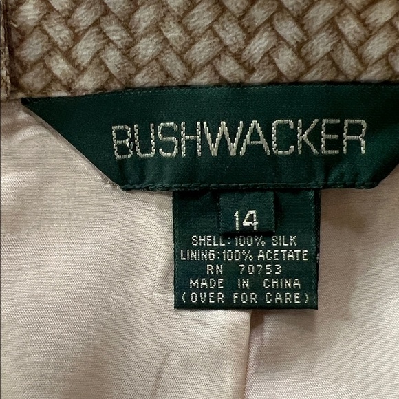 Vintage Bushwacker 100% Silk Two-Piece Tropical Print Vest/Skirt Set - Picture 7 of 7